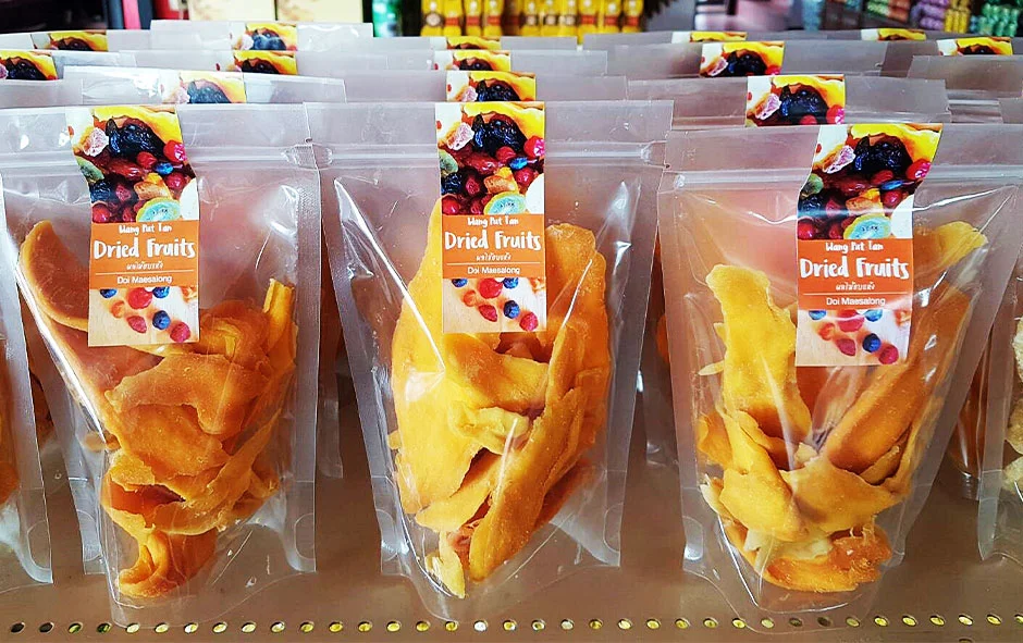 ชุดงานฉลากสินค้าชุดที่ 1 วังพุดตาล ผลไม้อบแห้ง