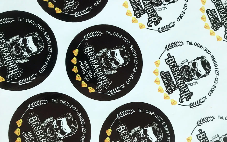 ผลงานไวนิลชุด1 สติ๊กเกอร์พีวีซี เบสบาร์เบอร์